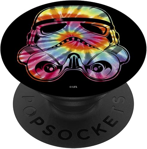 Star Wars Storm Trooper Tie Dye casco PopSockets agarre y soporte para teléfonos y tabletas