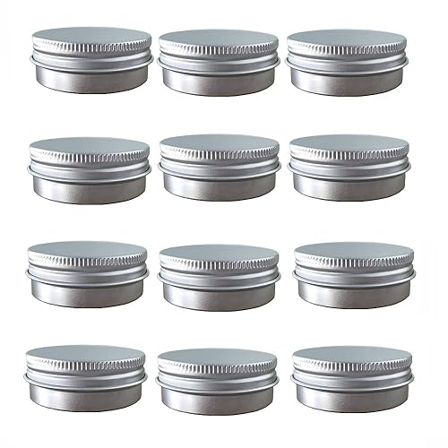Miniatura 8 de JOYWEE Tarros de aluminio para latas, muestras de cosméticos de metal, recipiente vacío a granel, tapa de rosca redonda para maceta, onzas pequeñas