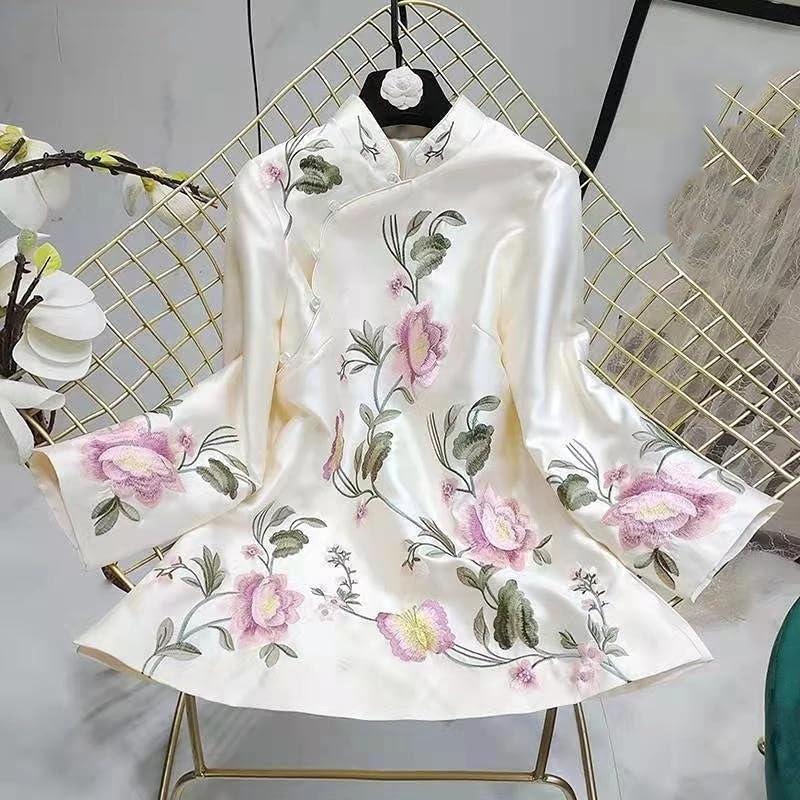 LIXINGHEITANG Suit Shirt National Style Traditional Elegant Women Chinese Blouse Plus Size Loose Female Hanfu Tops - Image 5