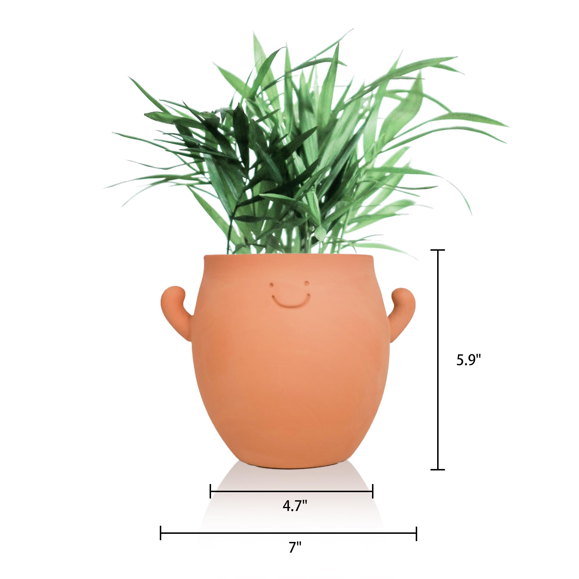 Amazon.co.jp: YOBRO Mr. Smile 大型植木鉢 排水付き かわいい