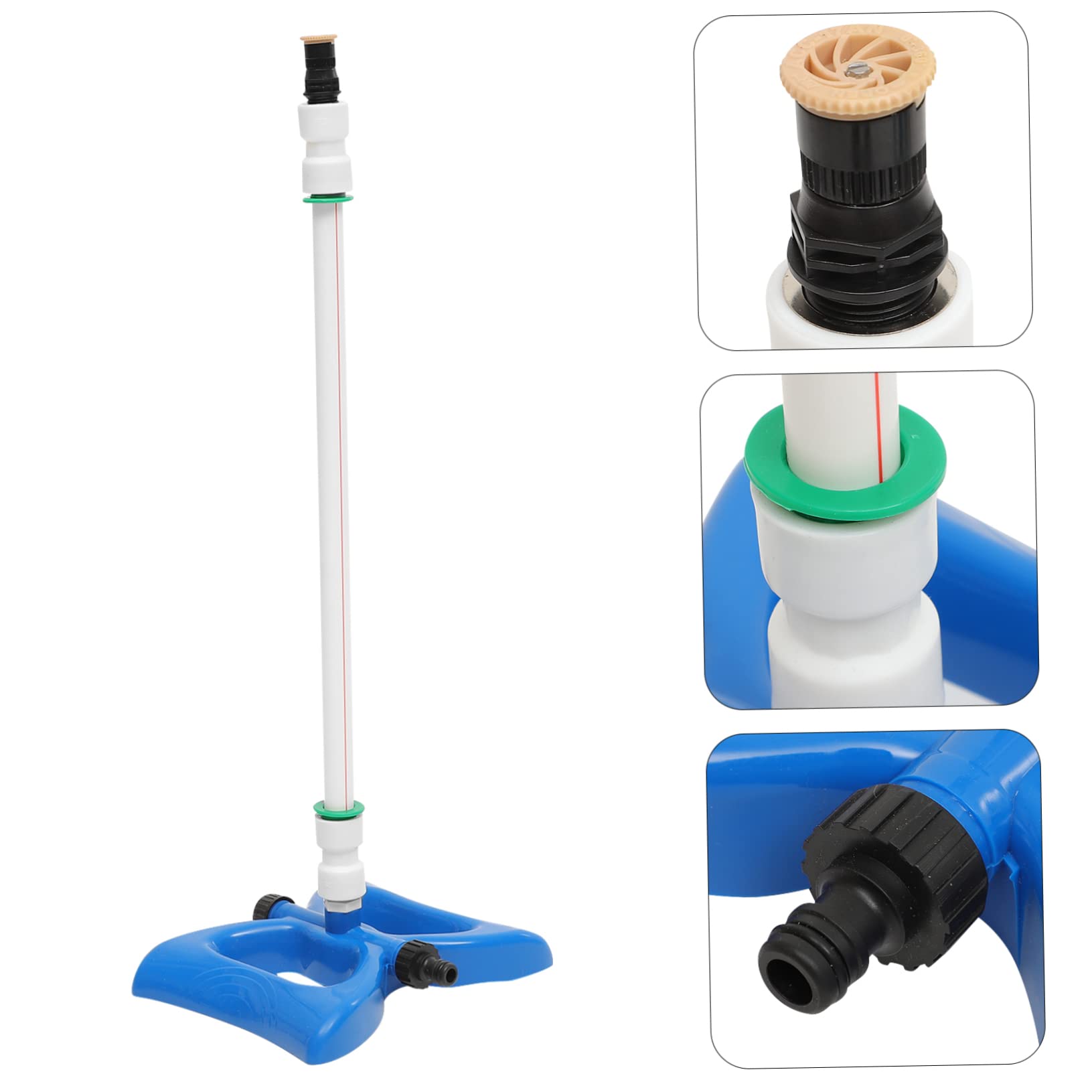 Arroseur de Jardin Rotatif Automatique 360° en Plastique Bleu