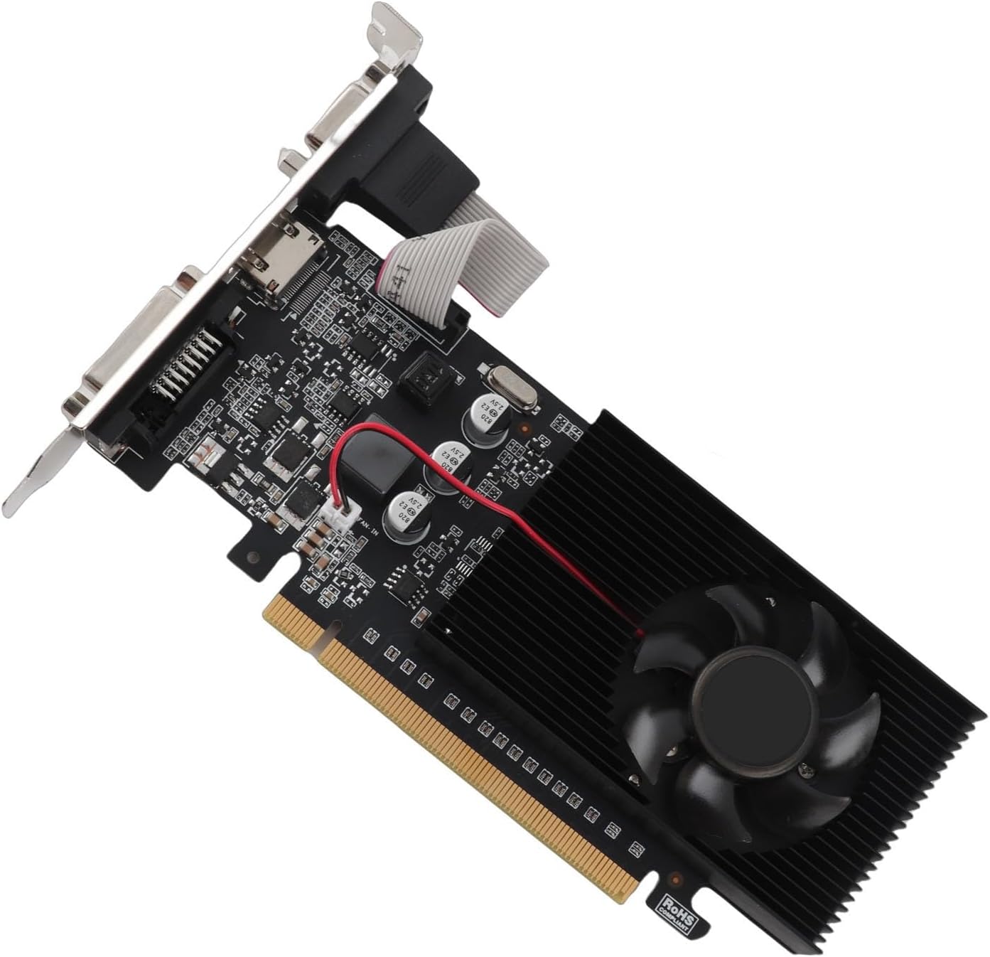 GT210 Graphics Card, DDR3 1GB 64bit Gaming Graphics Card with DVI VGA Ports, PCIe 2.0, Supports for DirectX10.1, Computer Graphics Card for Office Video Game