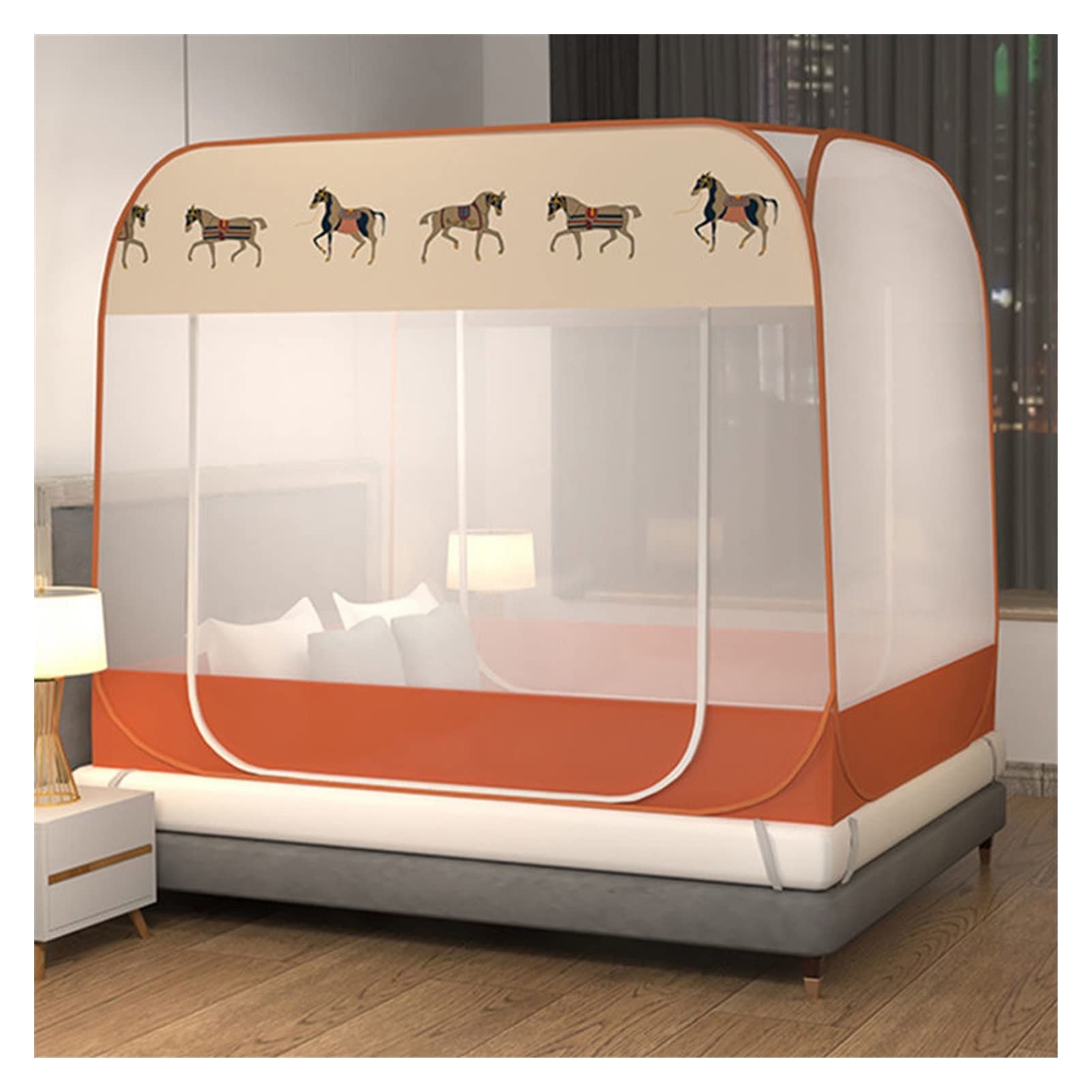 Auvent de tente de moustiquaire pop-up 1.5x2.0m de lit pliable