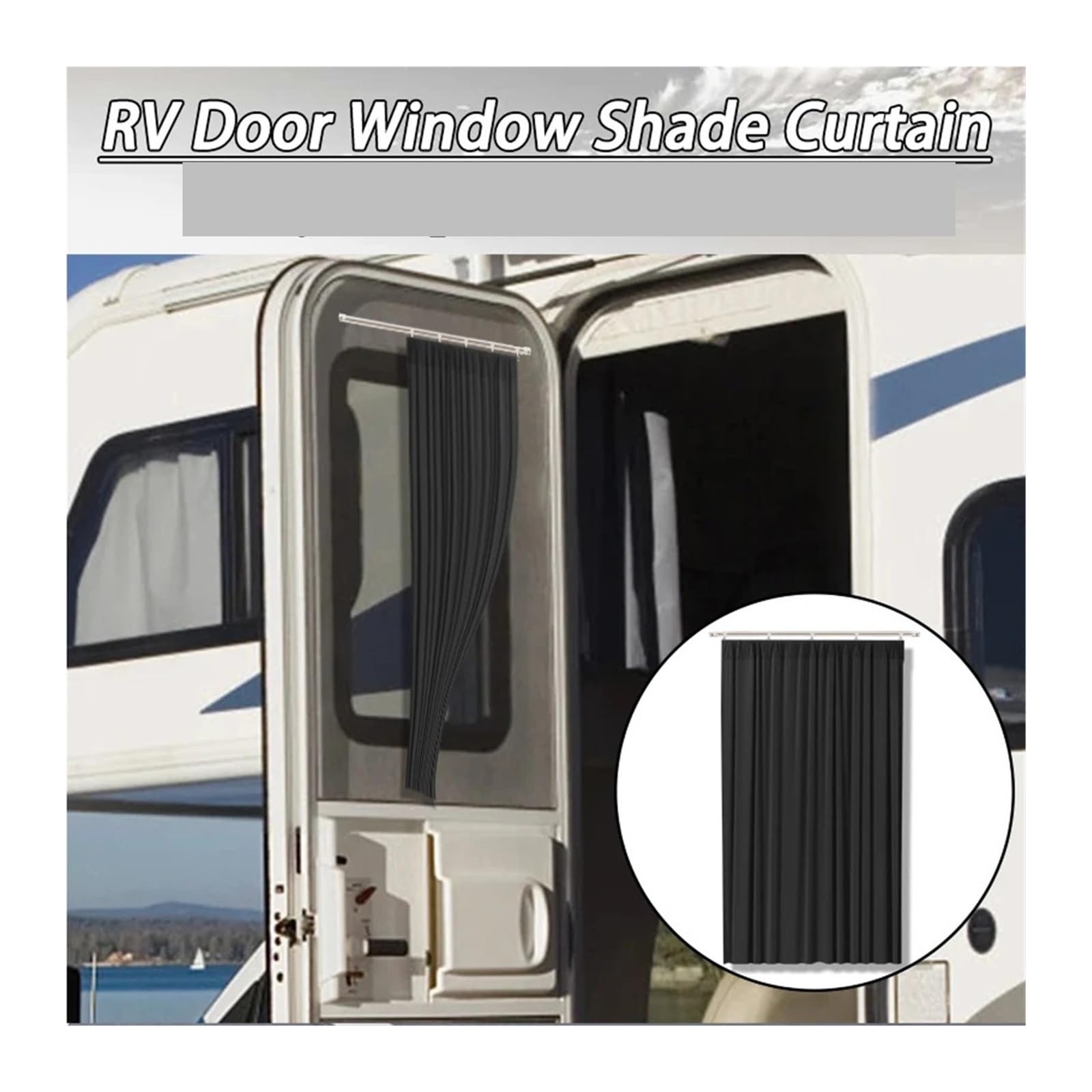 Rideau Arrière Fourgon Occultant Rideau d'ombrage for Porte et fenêtre de Camping-Car