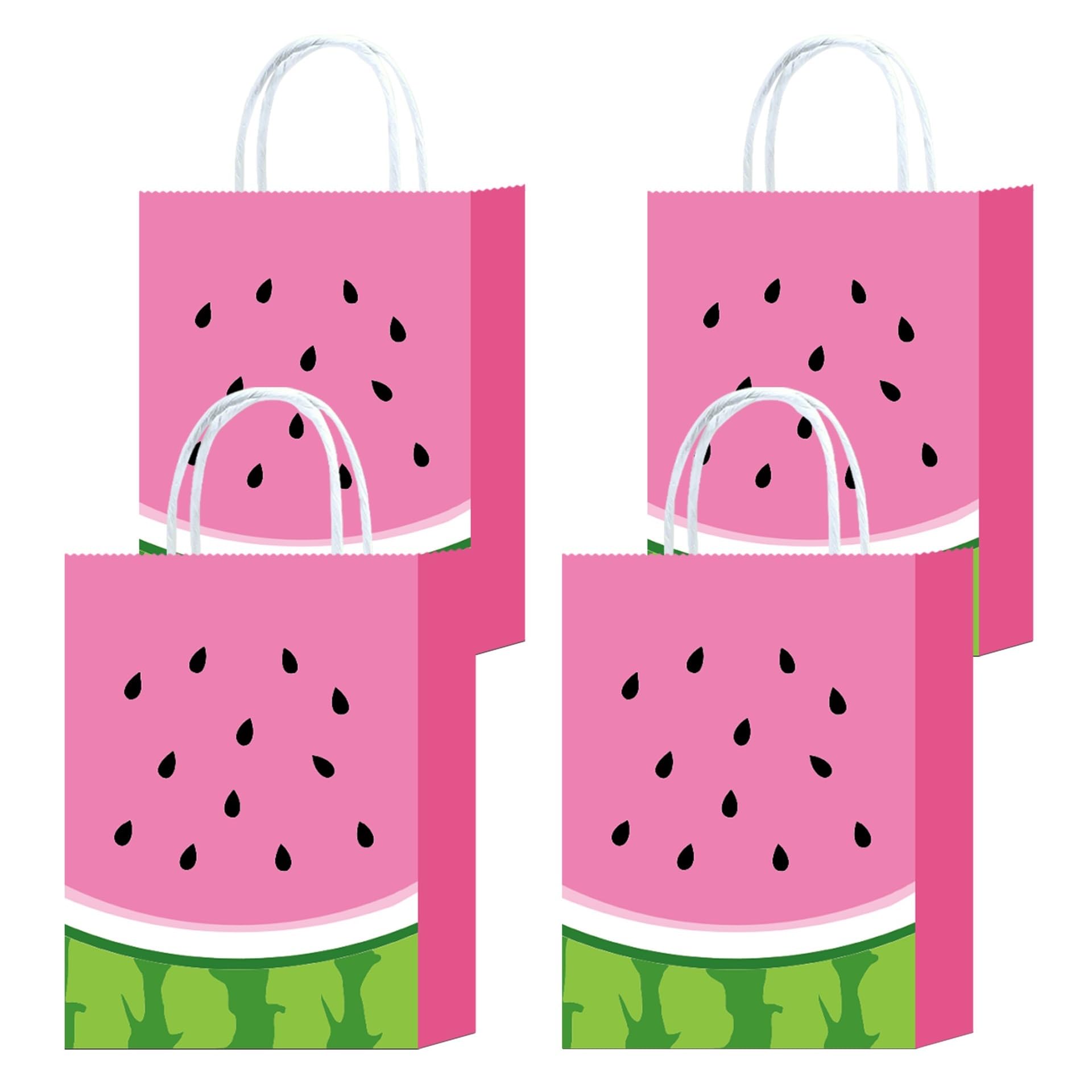 20 piezas lindas bolsas de regalo papel kraft sandía para Fiestas
