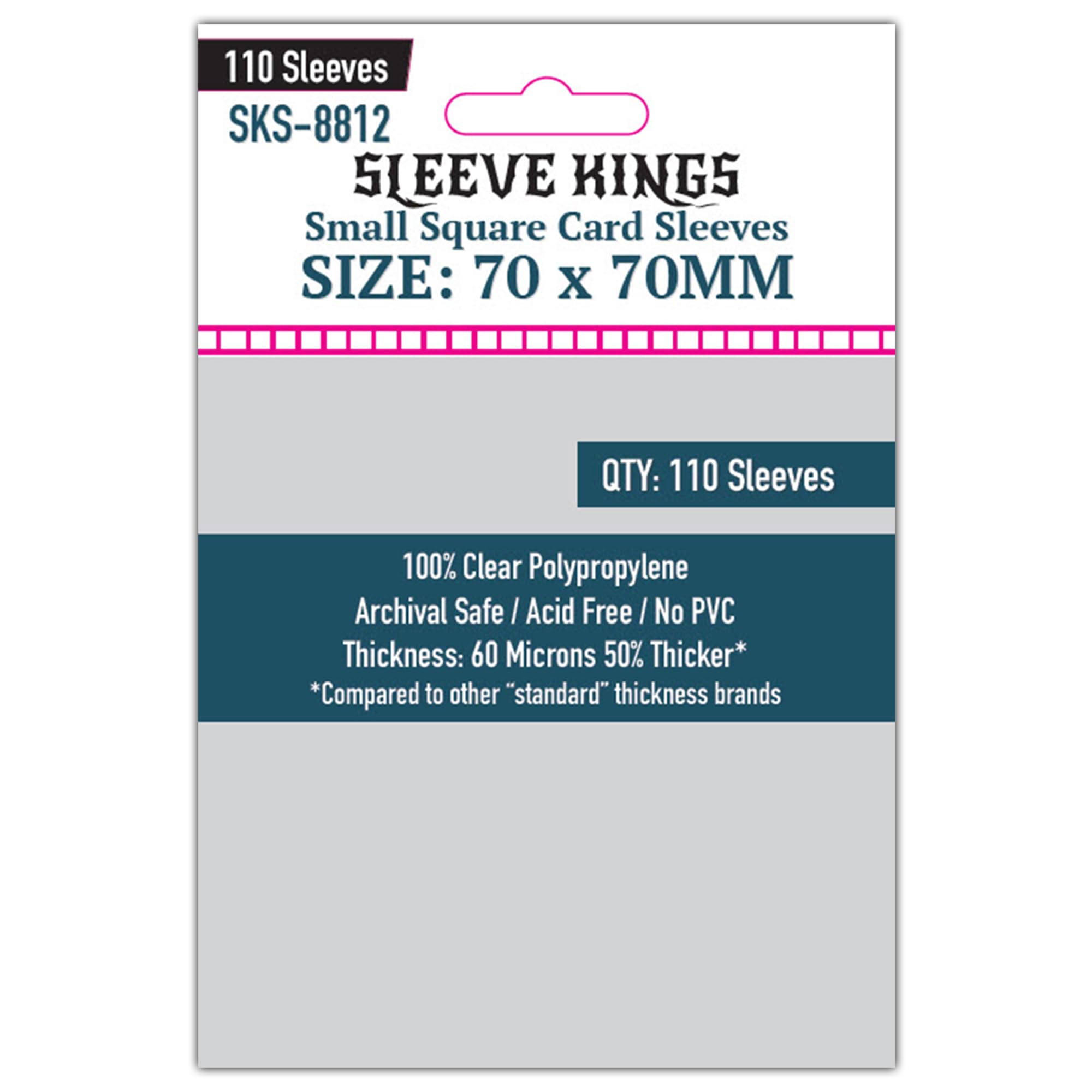 Sleeve Kings Small Square Card Sleeves, 70mm X 70mm - Pack of 110 — image 1