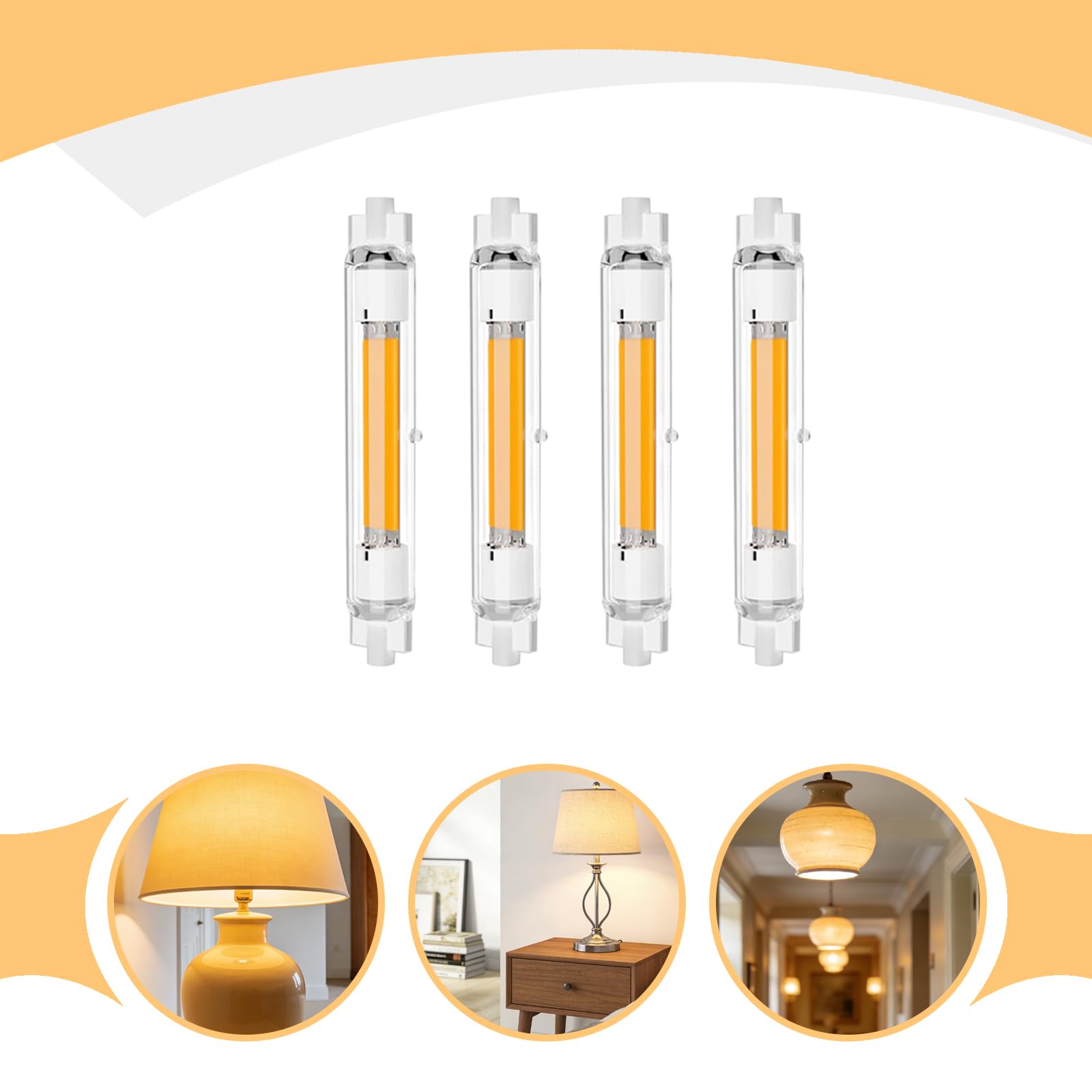 Lampadine LED R7S 118 mm, dimmerabili, senza sfarfallio, 20 W, confezione da 4