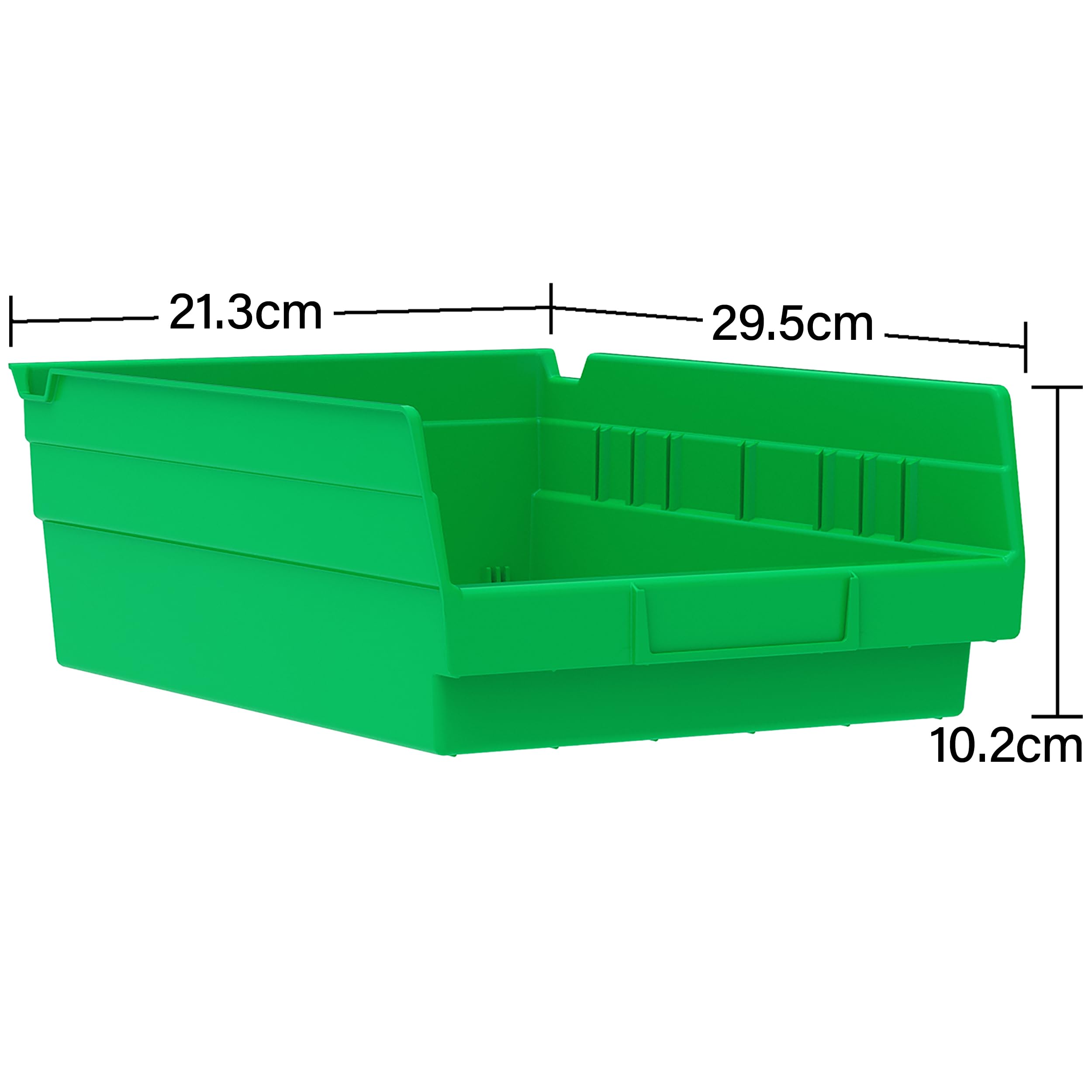 Akro-Mils 30150 Bidoni da scaffale in plastica, resistenti per garage, armadio e organizzazione dei cassetti, 30,48 cm x 16,51 cm x 10,16 cm, blu, confezione da 12