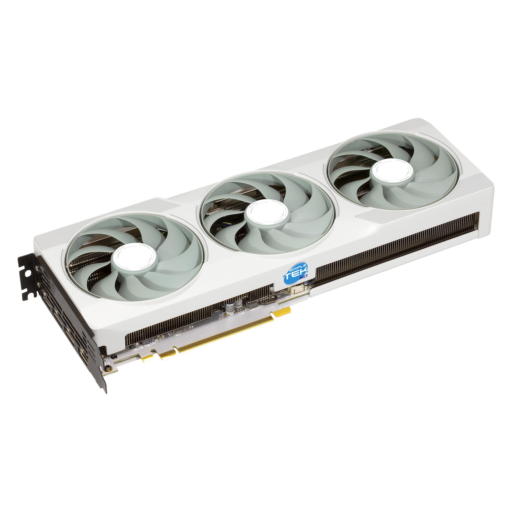 SIMPLETEK - Karta graficzna do gier i edycji 12 GB GDDR6-3 x DisplayPort, 1 x HDMI - fabryczny overclock, potrójny wentylator