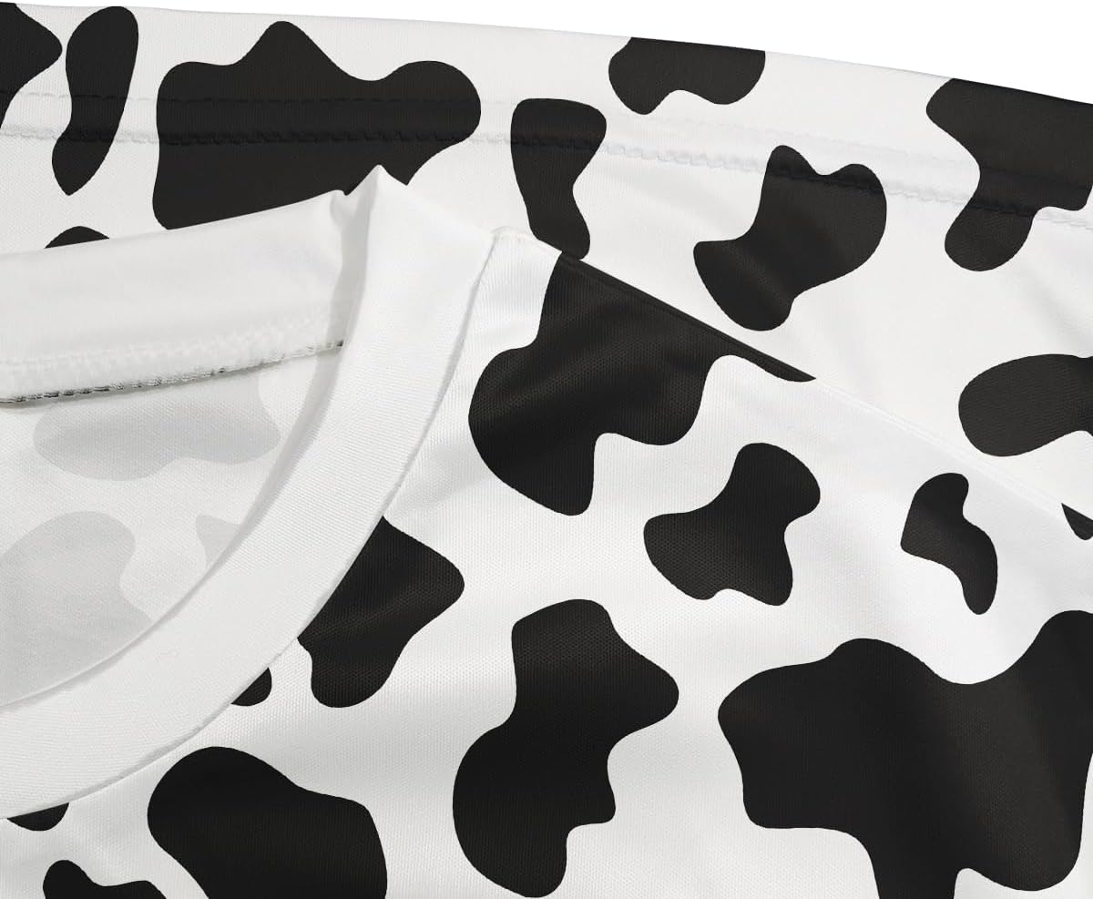 Casual Cow Print T-Shirt Short Sleeve Fun Cow Graphic T-Shirts for Men Women - Image 5