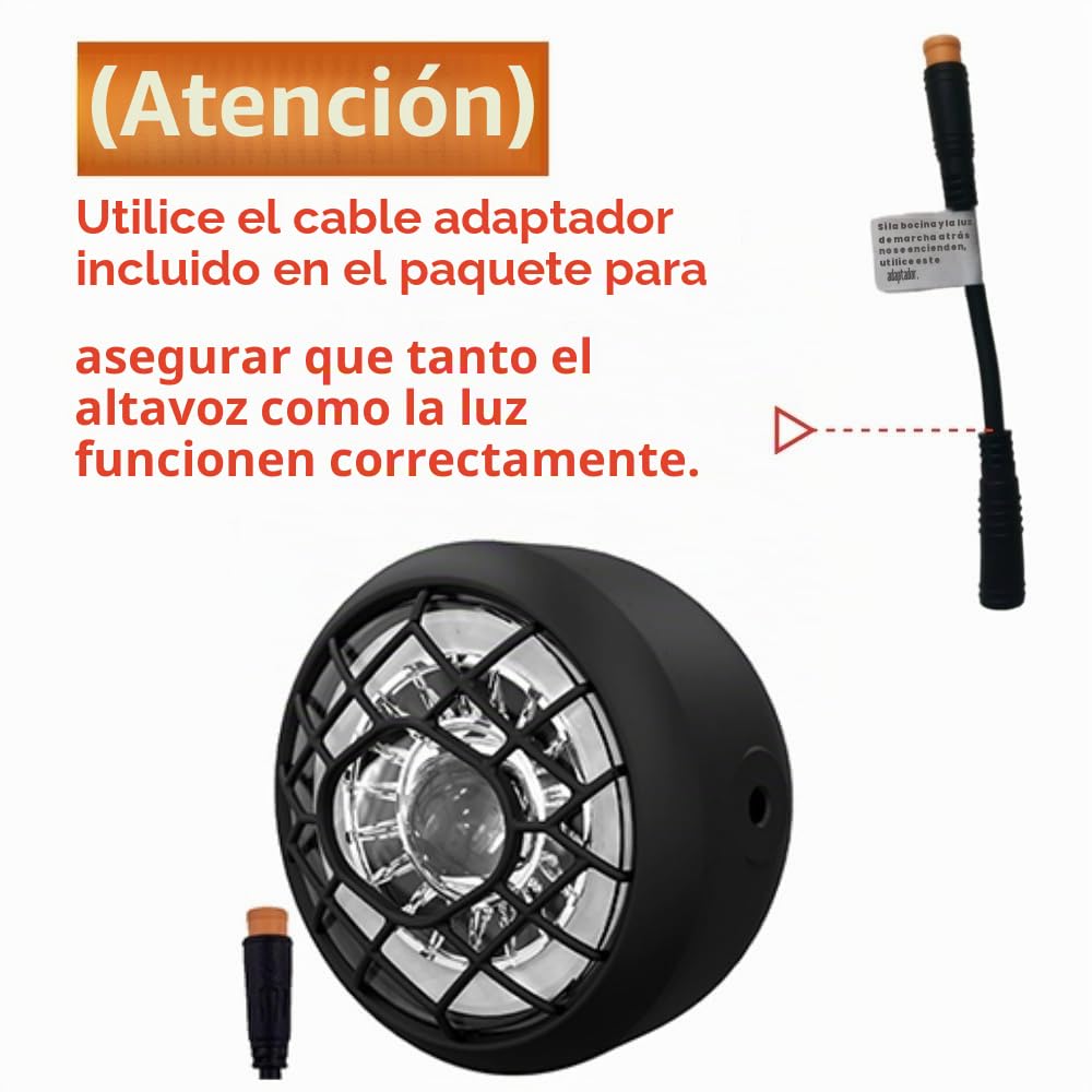 E-Bike - Faro delantero LED, 24/36/48 V, impermeable, conector macho 3 pines, luz superbrillante y de seguridad ultrabrillante, montaje en horquilla