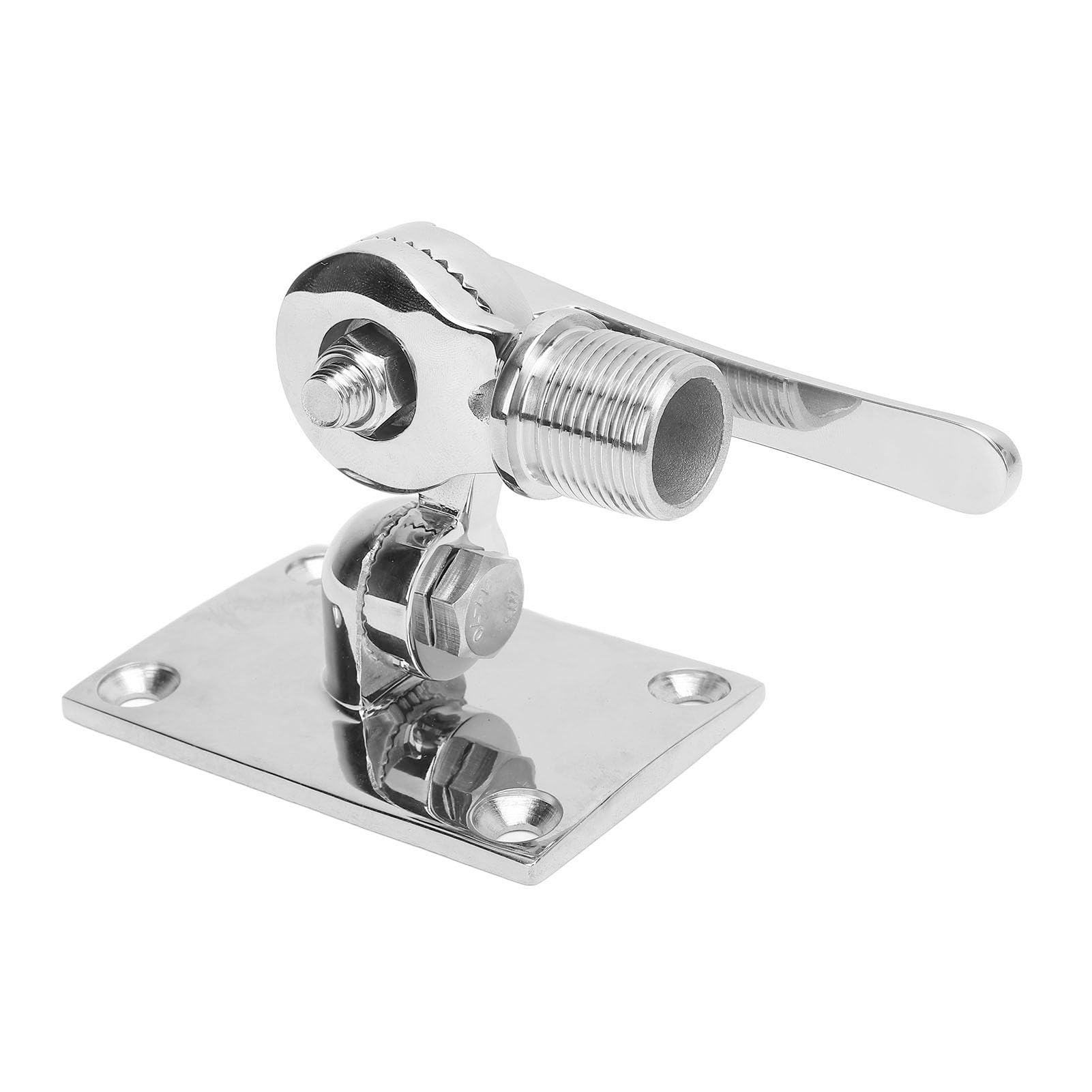 Supporto a cricchetto per antenna VHF in acciaio inox regolabile per