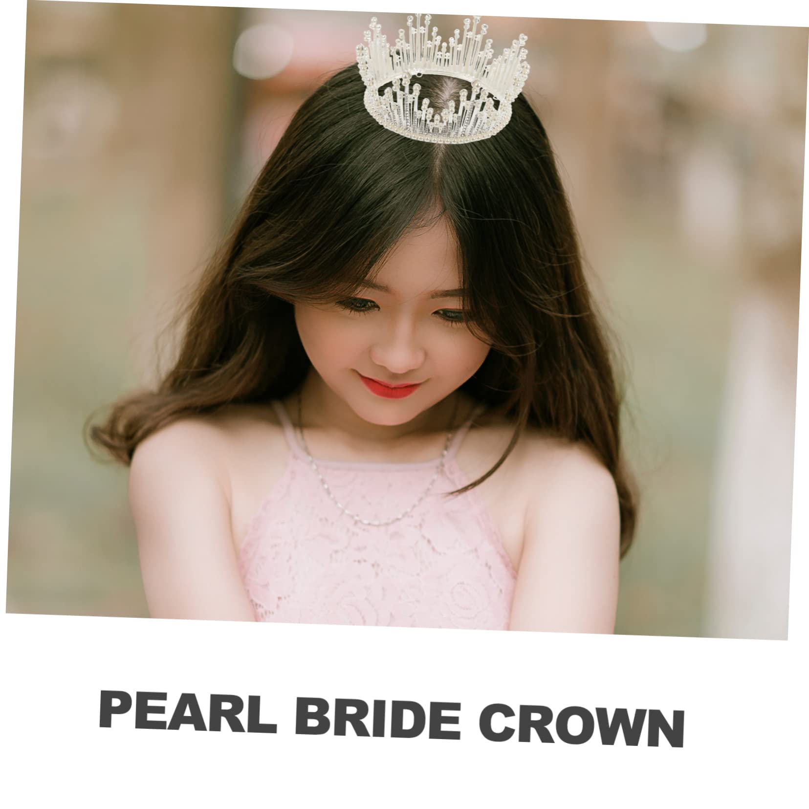 Tocado de Novia de Perla Plata para Fotografía y Fiesta de Mujeres | Diadema Barroca, Brillo Distintivo y Estilo Chic, Accesorio para Boda y Prom, Adorno Capilar Elegante