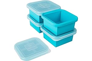 Aqua 4-Pack 2-Cup Silicone Freezing Tray with Lid