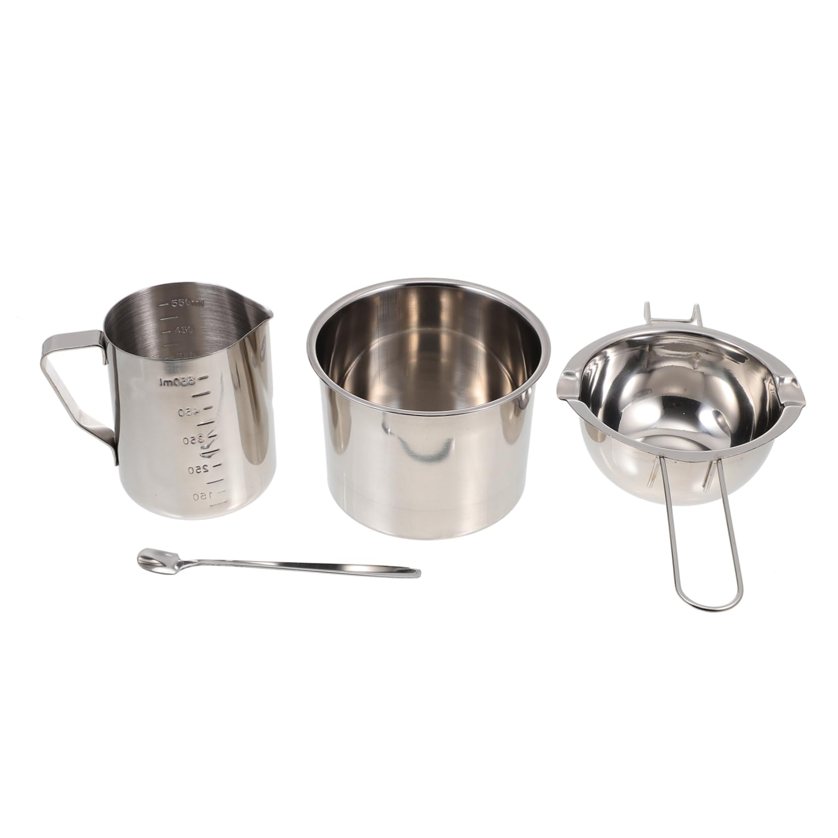 VILLFUL Kit para Hacer Velas Aromáticas Acero Inoxidable Plata, Fácil de Usar y Limpiar, Set Creativo Accesorios para Bricolaje en Casa