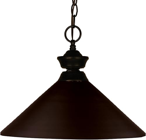 Z-Lite 100701BRZ-MBRZ - Colgante de una luz, marco de acero, acabado de bronce y pantalla de bronce de material metálico, mediano