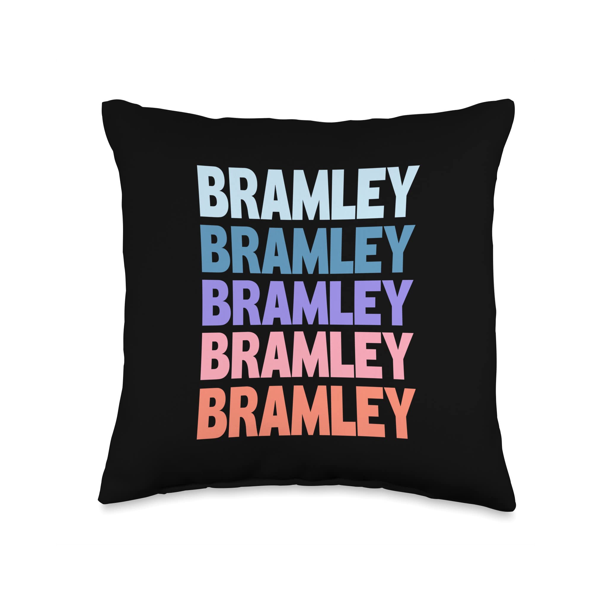 Funny Modern Repeated Text Design Bramley Throw Pillow, 16x16, Multicolor