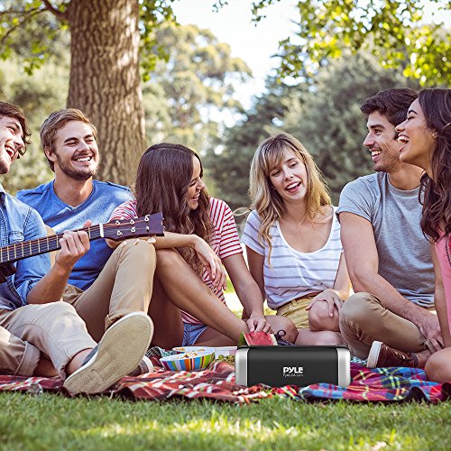Pyle Wireless Portable Bluetooth Speaker - 200 Watt Power Rugged Compact Audio Stereo System - Rechargeable Battery, 3.5Mm Aux Input Jack, Fm Radio, Mp3, Micro Sd And Usb Reader - Pbmsqg12 #TOP5
