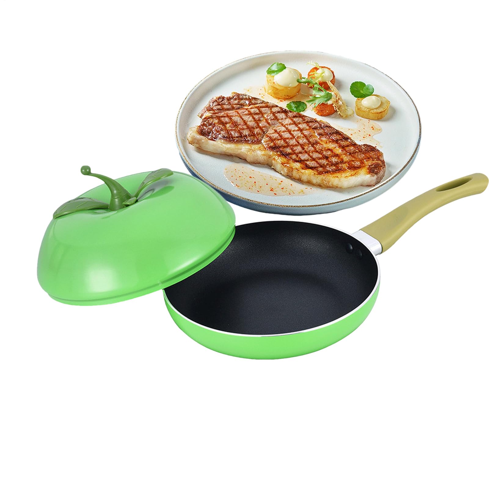 Pentola Per Sugo Con Coperchio Pratico E Multiuso Antiaderente A Forma Di | Pentola E Padella Adatte All'Induzione Ideale Per Pasta, Zuppa, Spaghetti, Uso In Cucina Domestica E Ristorante