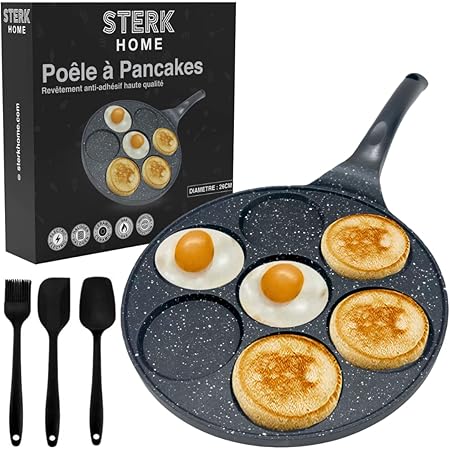 Moule à 7 Blinis Starflex En Silicone Noir 7 Cm - Pratique Et Antiadhésif
