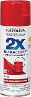 Rust-Oleum Painter's Touch 2X Ultra Cover Gloss Apple Red Spray Paint, 12 oz - Twice the Coverage, Any-Angle Spray