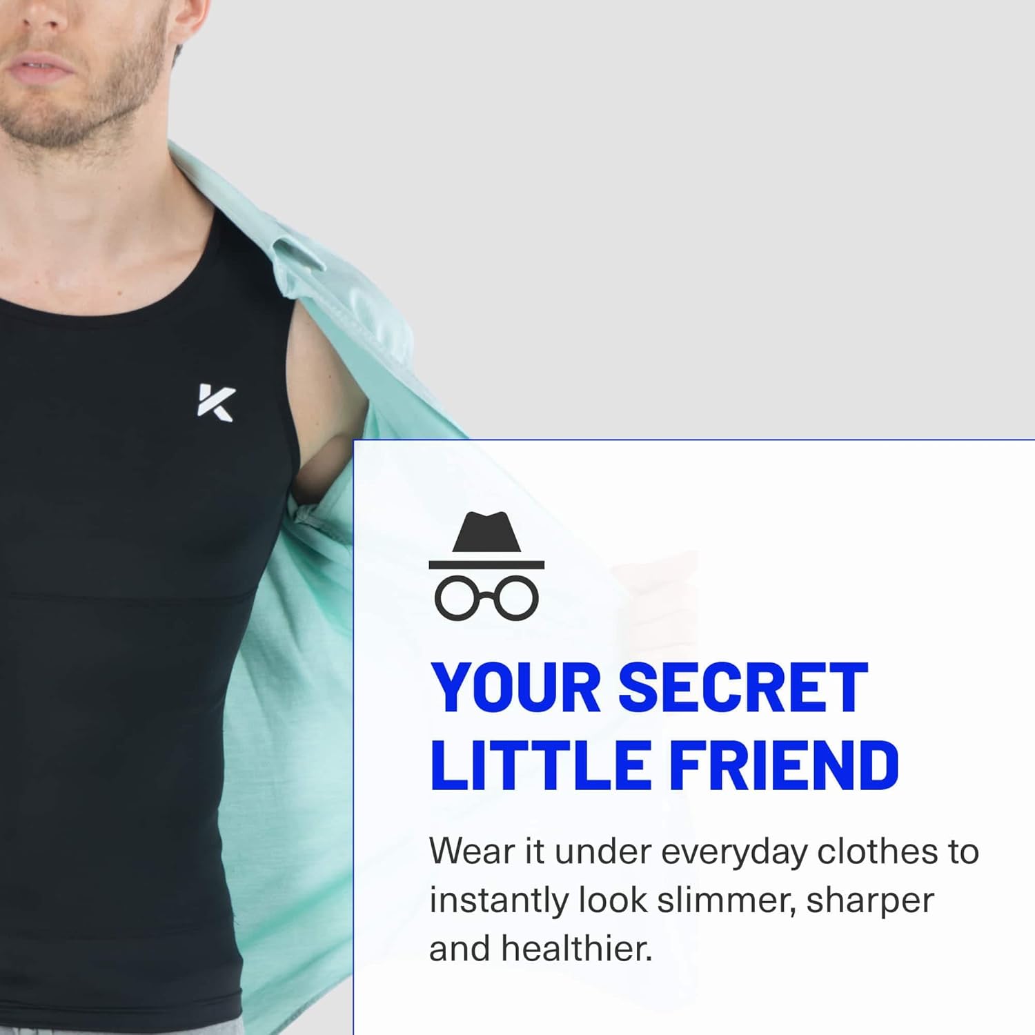 Kewlioo Men's Slimming Tank - Shapewear for Men - Premium Slimming Vest - All Day Comfort - Compression Body Shaper Tank Top - Image 4