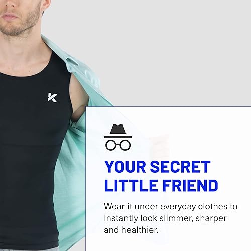 Miniatura 4 de Kewlioo Camiseta sin mangas adelgazante para hombre Fajas moldeadoras para hombre Chaleco adelgazante premium Comodidad durante todo el día