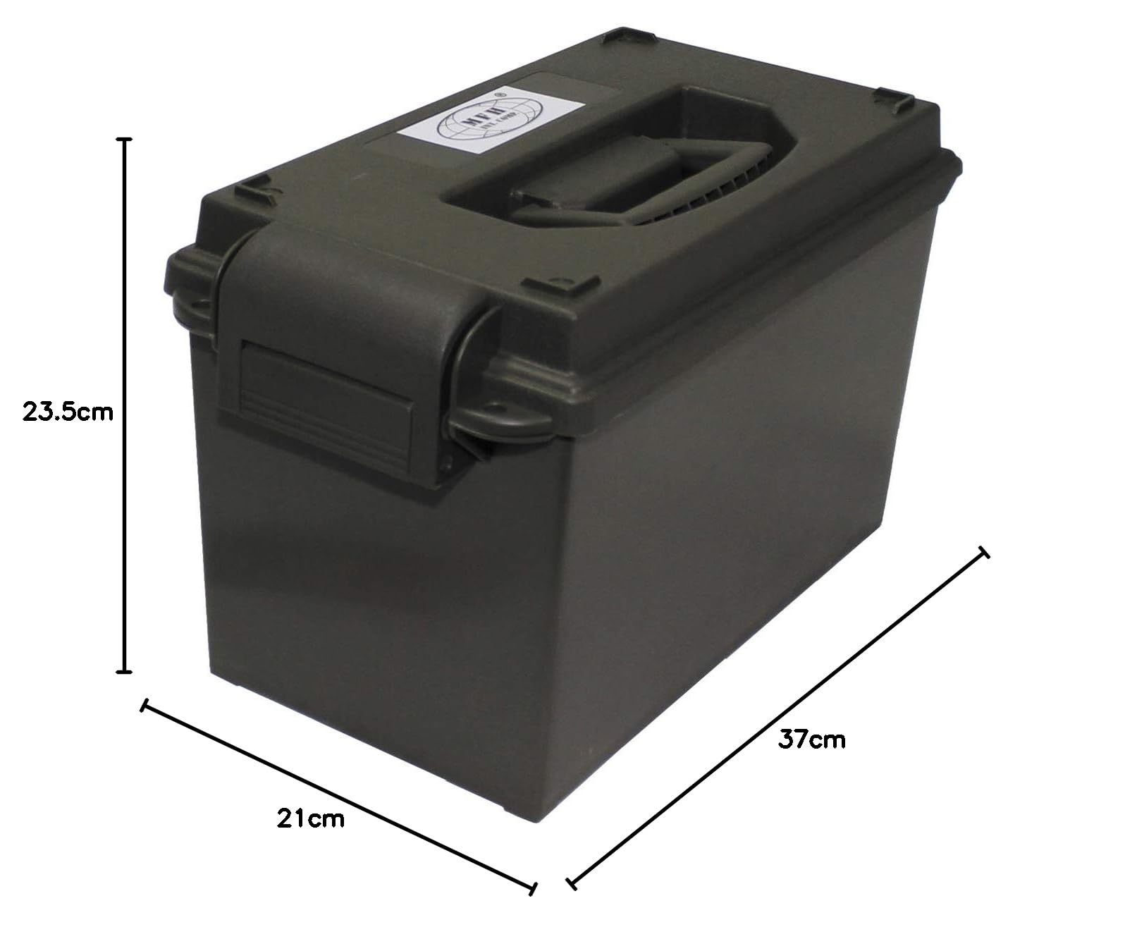 MFH US - Caja de plástico para municiones, 50 mm, color verde oscuro