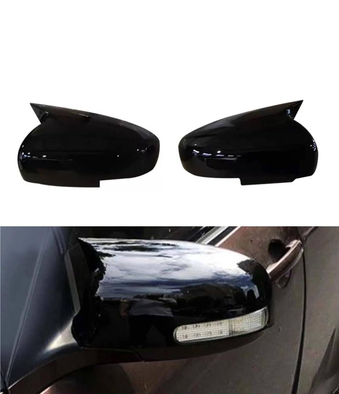 Per Suzuki Per Swift 2018-2025 Copertura specchietto laterale retrovisore per auto Tappo alare Rivestimento per vista posteriore Calotta specchietto retrovisore(Nero lucido)