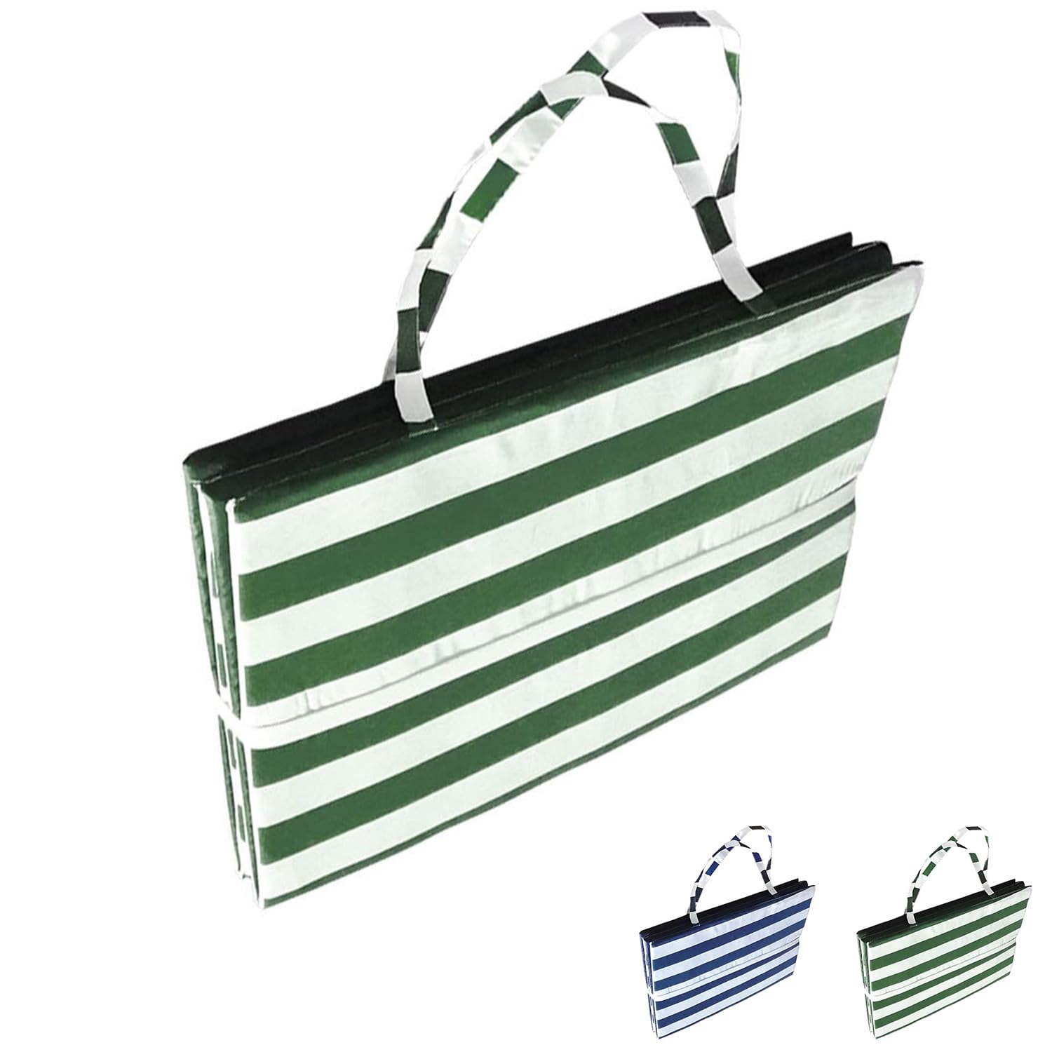Virsus Stuoia Pieghevole da Spiaggia 488, misura 50x160 cm, Cuscino Materassino, Imbottitura in schiuma morbida, Lettino con Manici per Mare, Campeggio, Picnic, Giardino