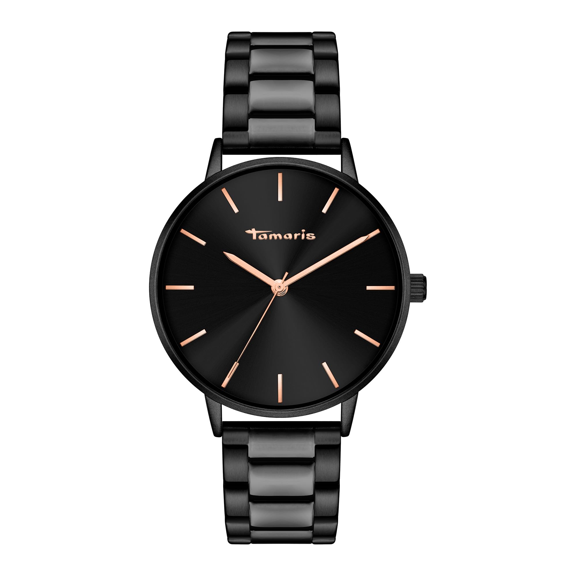 Tamaris Ladies Watch - Simple, Round 36 mm Wristwatch - Watch with Stainless Steel Strap in Silver, Gold, Rose Gold, Black, Blue, Green, Purple and More, Water Resistant