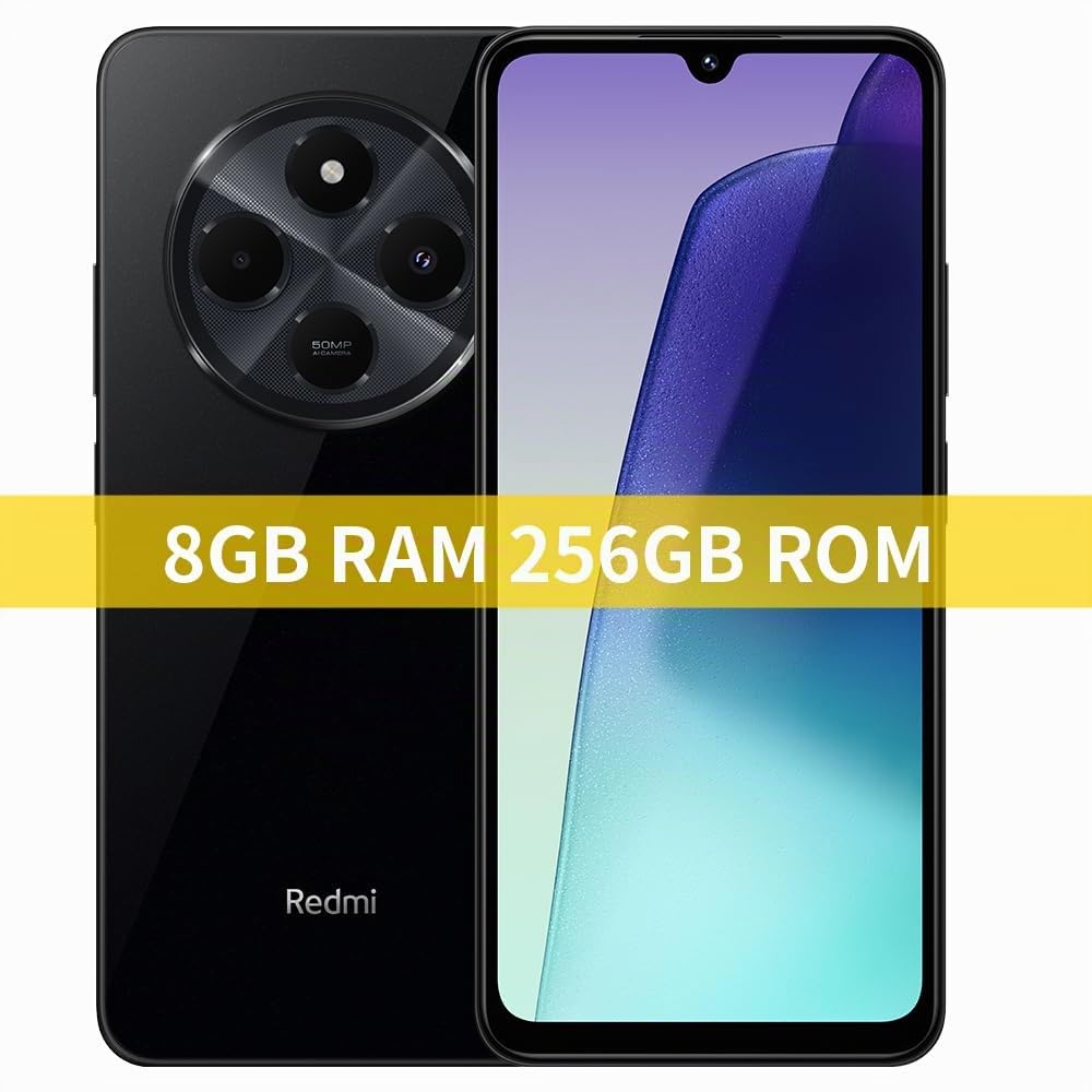 Xiaomi Redmi 14C NFC Handy 120Hz 6.88" Display, 8+256GB Smartphone Ohne mit Helio G81 Ultra Prozessor und 50MP AI Dual Kamera 5160mAh(Dieses Produkt Verfügt Nicht über einen Ladekopf,Schwarz)