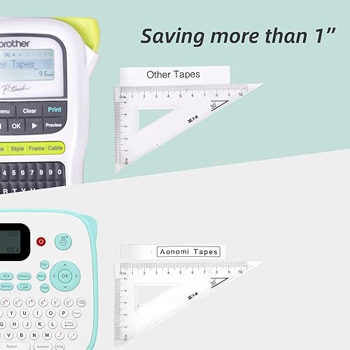 Máquina etiquetadora con cinta, etiquetadora portátil de mano D210S, máquina de etiquetas de teclado QWERTY, con adaptador de CA y cinta 231 de 0.47