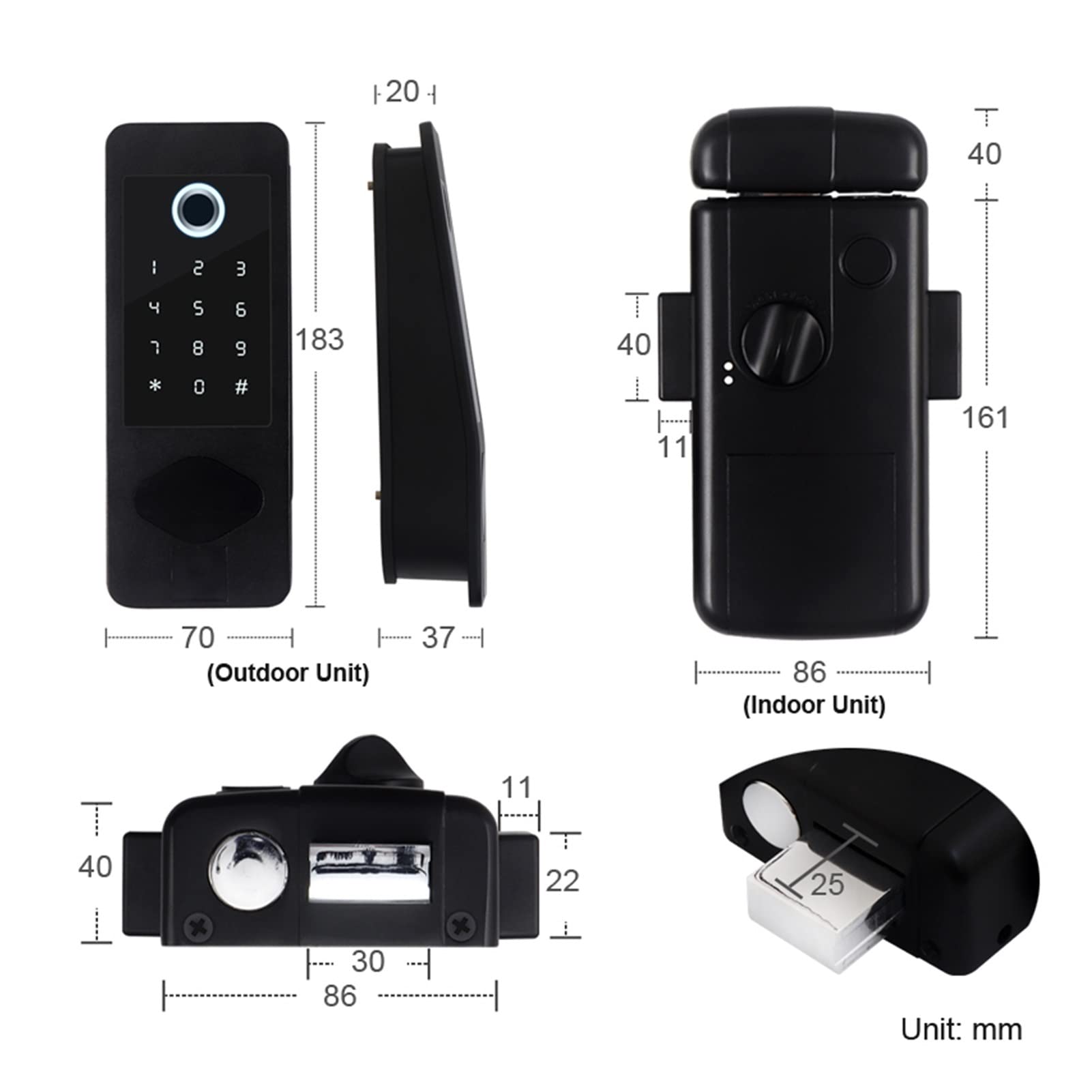 inteligentny Zamek, Inteligentny blokada drzwi WiFi Bluetooth FingePrint hasło 13.56 MHz M1 Card Brama Wsparcie dla domu zabezpieczeniem Blokada W6