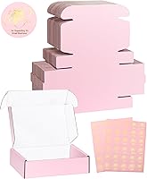 Vista 32 de Paquete de 50 cajas de envío pequeñas de cartón corrugado para embalaje de pequeñas empresas, 6 x 4 x 2 pulgadas, cajas de regalo con gradientes