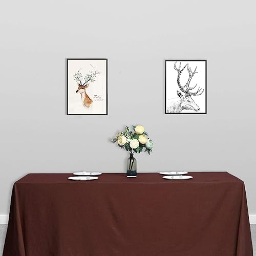 Miniatura 5 de BalsaCircle Mantel rectangular de poliéster de 90 x 132 pulgadas, color marrón chocolate para bodas, fiestas, eventos, cocina, comedor