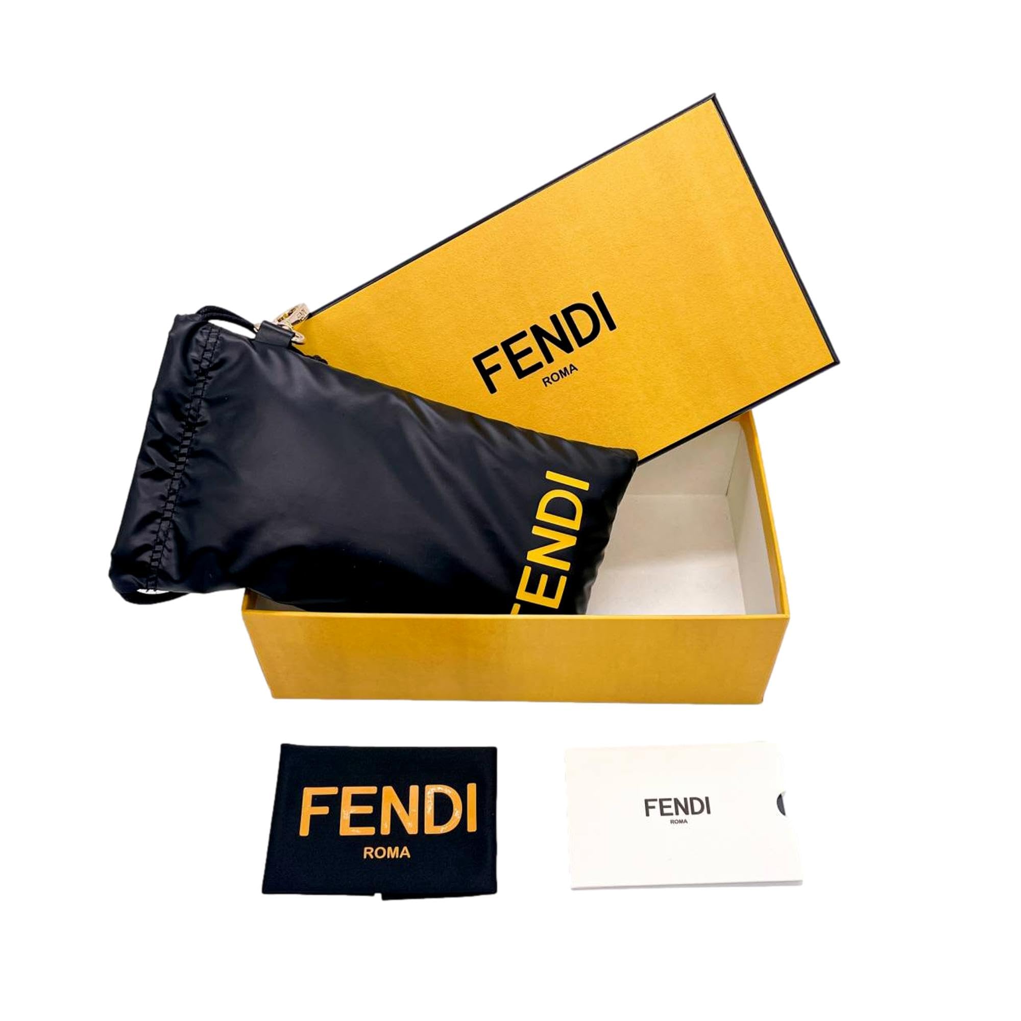 FENDI Bold FF Havana - Gafas de sol con montura geométrica de acetato marrón y negro, Marrón, Talla única