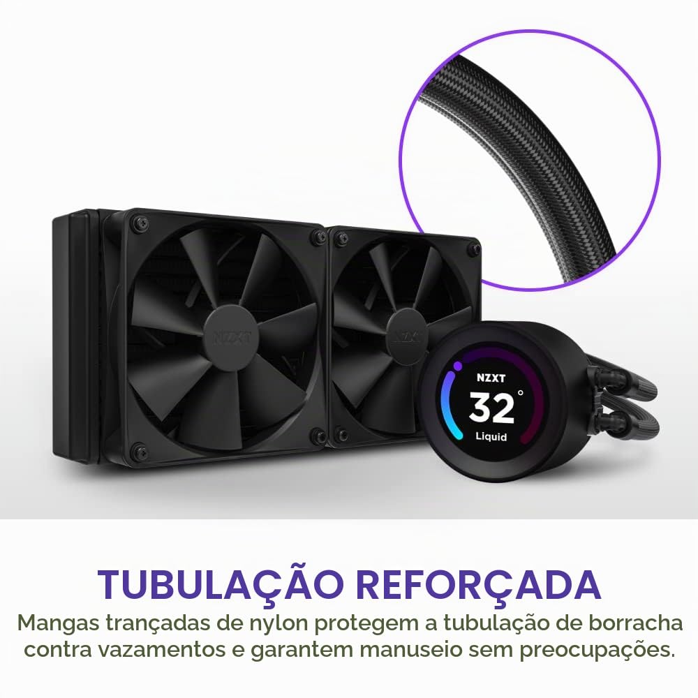 Water Cooler NZXT Kraken Elite 240-240mm c/Display e Radiator Fans
