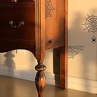 Vista 3 de MAYJOYDIY Plantilla de tela de araña para pintar, material flexible de PET transparente de 11.8 x 11.8 pulgadas, tema de Halloween, decoración