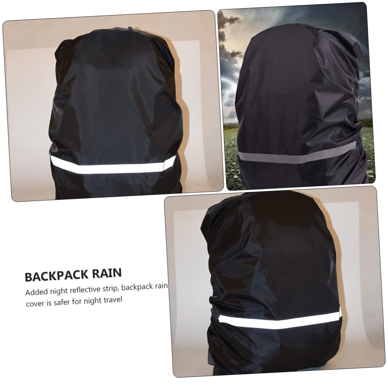Mipcase Backpack Rain Cover Reflective Stripes 2pcs Night Safety Cover for Camping Bag