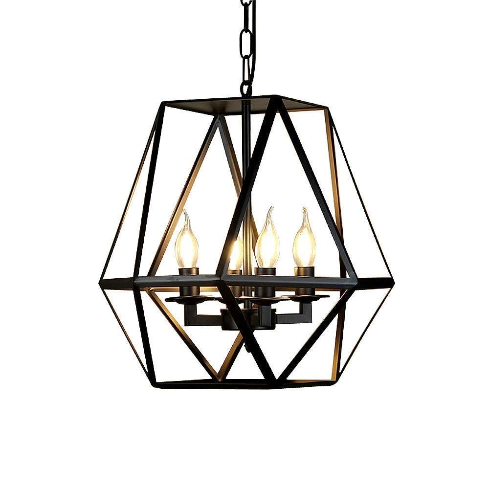 Lampe suspendue rétro industrielle cage oiseau pour plafonnier salon