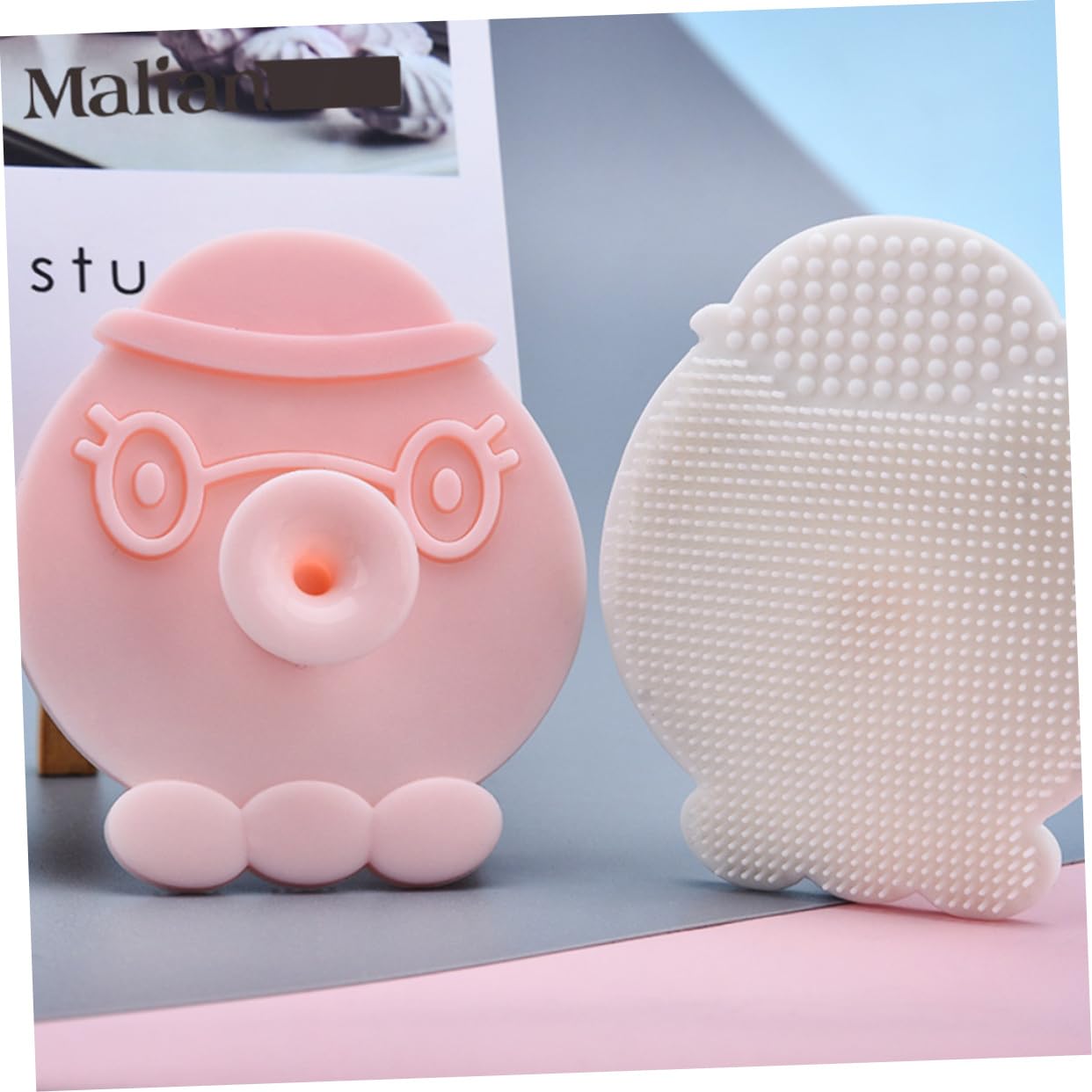 Didiseaon Small Facial Brush Set 3pcs Silicone Octopus Facial Brush Gentle Face Cleansing Non-Abrasive Skin Scrubber