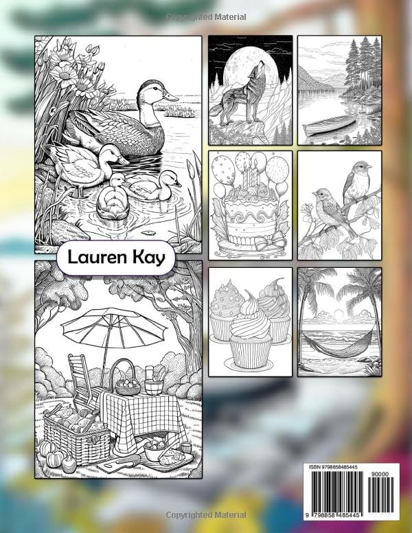 101 Relaxing: Amazing Adults Coloring Book with Stress Relieving Designs Animals, Mushroom, Landscape, House, Birds, Flowers For Anxiety Relief and Relaxation - Image 2