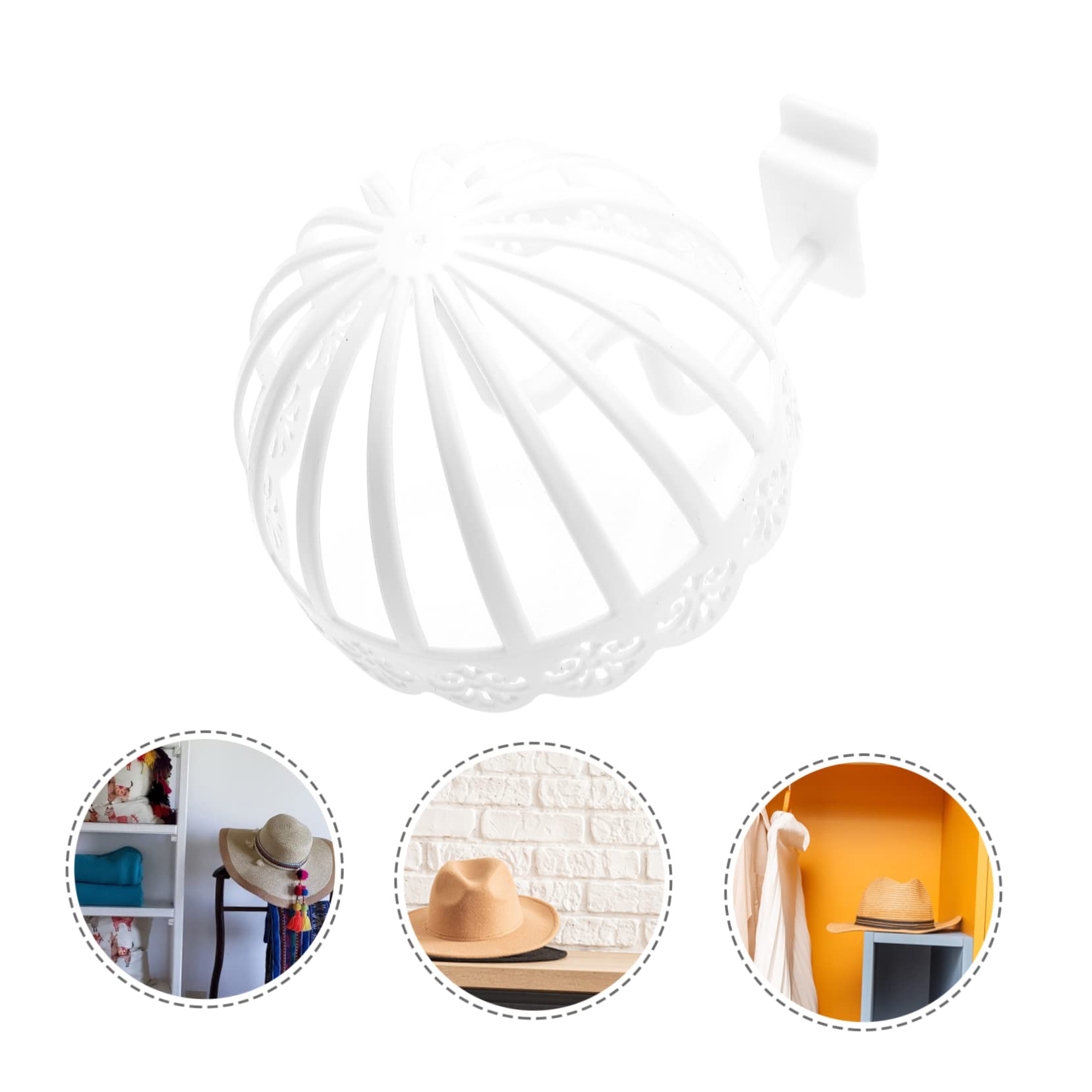 KOMBIUDA 3 Piezas De Soporte De Almacenamiento Para Sombreros De Bebé Expositor De Sombreros Organizador De Modelado Percha De Plástico Para Armario.