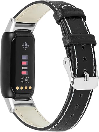 For Fitbit Luxe Bands, Replacement Strap Wristband Genuine Leather for Men Women 140-205mm