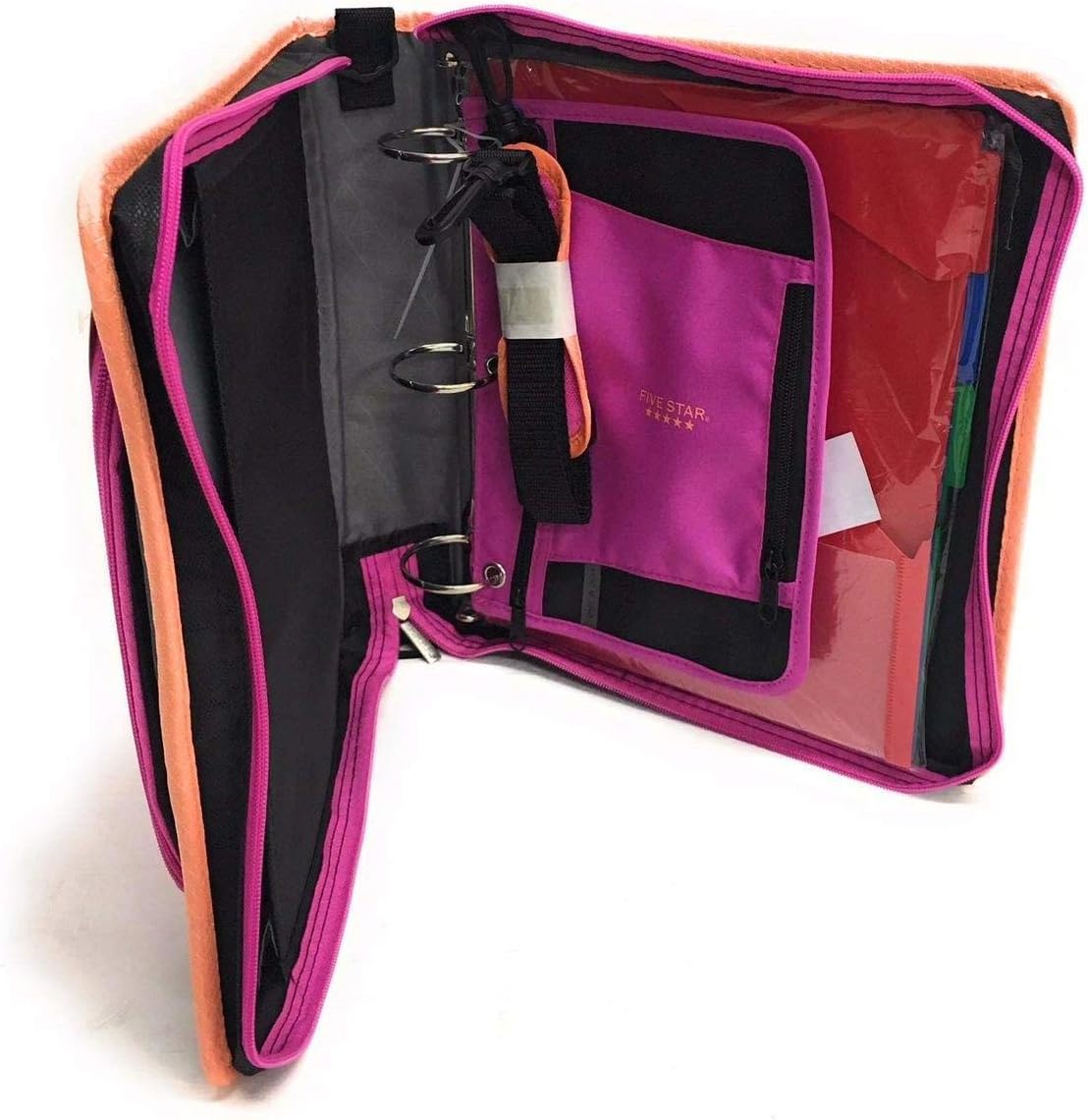 Five Star 2017007 Zipper Binder 2" 530 Sheet Capacity, 3-1/2" X 12" X 12-3/4
