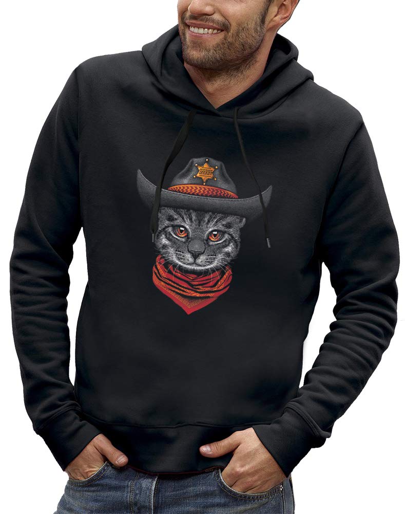 Sweat chat shérif et chapeau de cowboy homme, l'idée cadeau idéale - 4