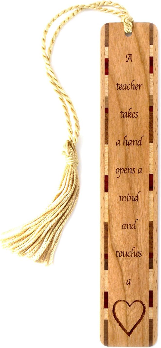 Personalized Malala Yousafzai Teacher Quote Engraved Wooden Bookmark - Made in USA - Also Available Without Personalization