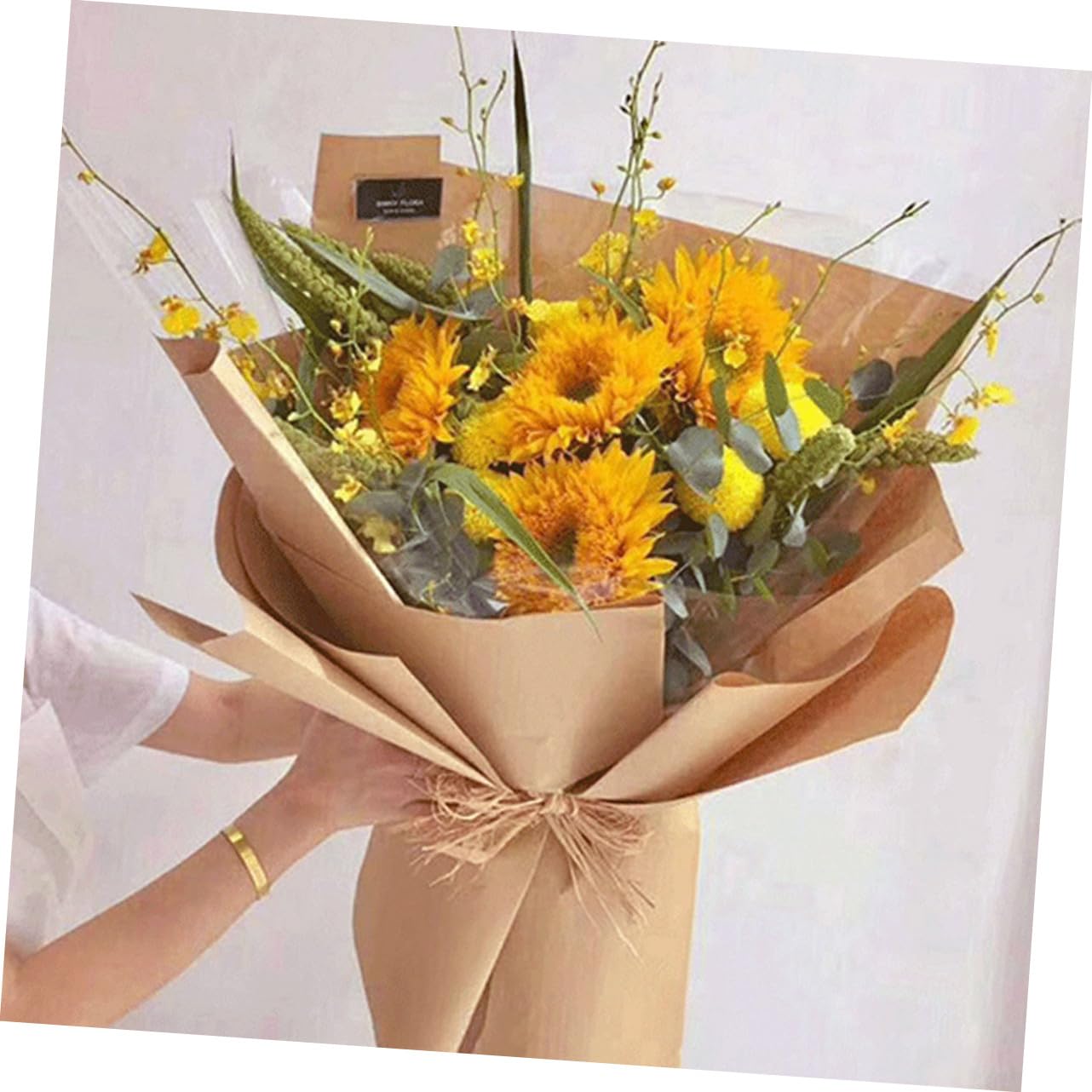 Ipetboom Papier Kraft Rouleau 45 Cm X 30 M pour Emballage Présents et Travaux Manuels, Couleur Brun Naturel, Papier Décoratif Floral, Usage Créatif et Bouquet, Emballage Noël et Artisanat