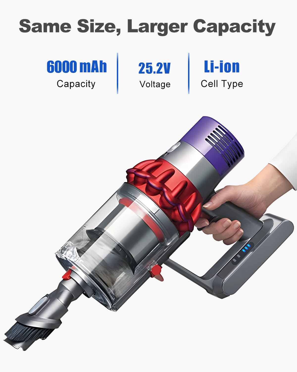 6000mAh Batteria di Ricambio per Dyson V10 SV12 batteria per Cyclone V10 Animal V10 Absolute V10 Motorhead V10 Fluffy Aspirapolvere
